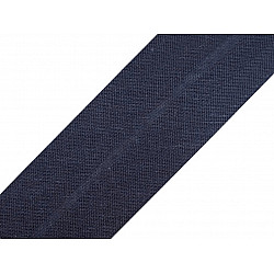 Single Fold Bias Binding cotton width 20 mm (card 25 m) - dark blue