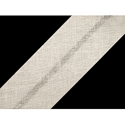 Single Fold Bias Binding cotton width 20 mm (card 25 m) - creamy