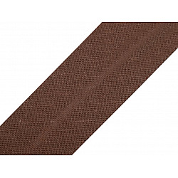 Single Fold Bias Binding cotton width 20 mm (card 25 m) - chocolate