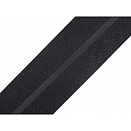 Single Fold Bias Binding cotton width 30mm (card 25 m) - black