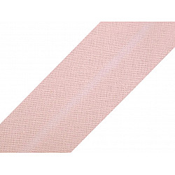 Single Fold Bias Binding cotton width 30mm (card 25 m) - pale pink