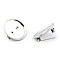 Round Pin Back Ø23 mm, platinum, 10 pc.