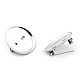 Round Pin Back Ø23 mm, platinum, 10 pc.