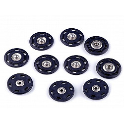 Sew on Plastic Press Snap Fastener Ø25 mm, blue dark, 5 pr.