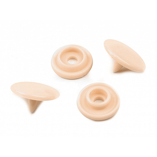 Plastic Snap Fastener size 16, creamy light, 50 set