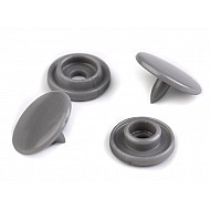 Plastic Snap Fastener size 16', grey, 50 set