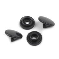 Plastic Snap Fastener size 16', black, 50 set