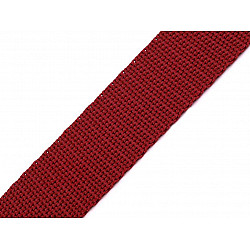 Polypropylene webbing width 30 mm, light wine red, 5 m