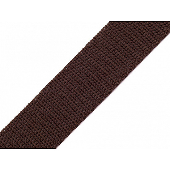 Polypropylene webbing width 30 mm, darkbrown, 5 m