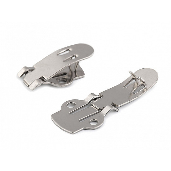 Metal Clip for Adornment, nickel, 2 pc.