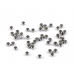 Round Crimp Beads Ø2 mm, platinum, 1 g