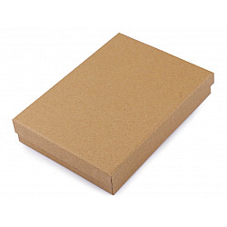 Paper Gift Box Natural 12x16 cm for Jewellery (1 pc.) - natural brown