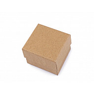 Paper Gift Box Natural 5x5 cm for Jewellery (package 2 pc.) - natural brown