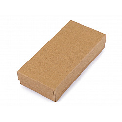 Paper Gift Box Natural 7x14 cm for Jewellery (1 pc.) - natural brown