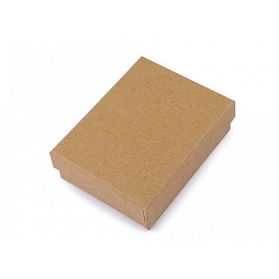 Paper Gift Box natural 7x9 cm for Jewellery (1 pc.) - natural brown