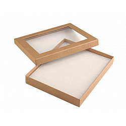 Jewellery Box with transparent lid 16x19.5 cm padded