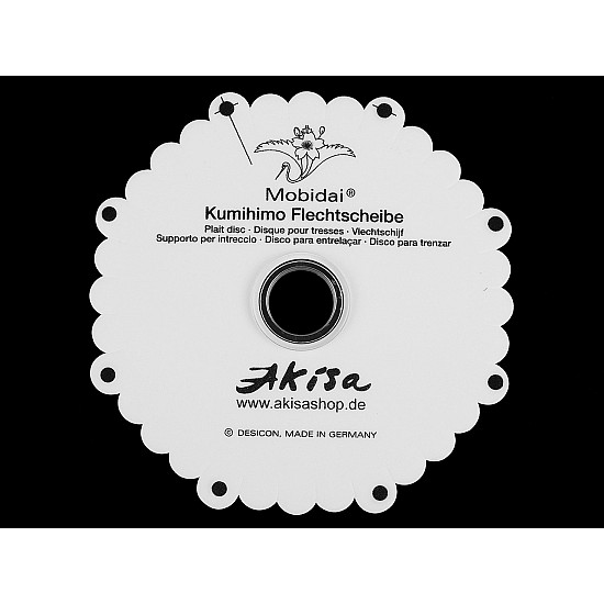 KUMIHIMO MOBIDAI Octagonal Braiding Disc, white