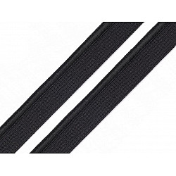 Elastic cu paspoal, lățime 11 mm (card 25 m) - negru