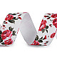 Printed Elastic width 30 mm - white, 1 ml.