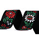 Elastic Folk Motif width 40 mm - black, 1 ml.