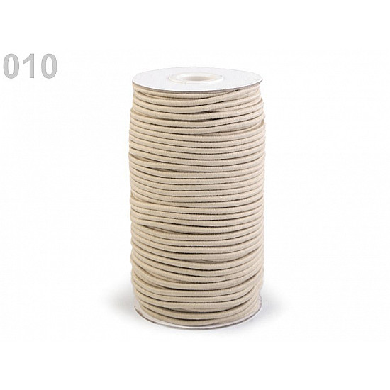 Round Elastic Cord Ø3 mm - beige