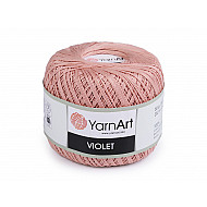 Cotton Crochet Yarn Violet 50 g, powder