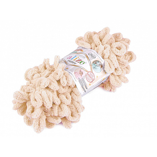 Knitting Yarn Alize Puffy 100 g, cream