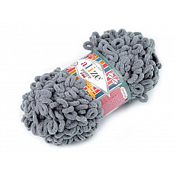 Knitting Yarn Alize Puffy Fine 100 g, grey