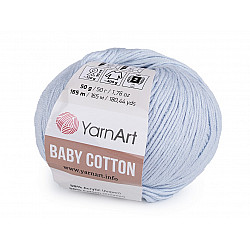 Knitting Yarn Baby Cotton 50 g - blue ice