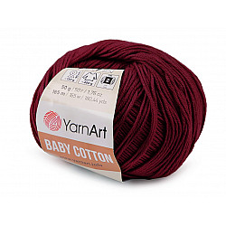 Knitting Yarn Baby Cotton 50 g - bordeaux