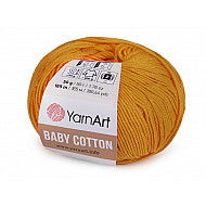 Knitting Yarn Baby Cotton 50 g - mustard