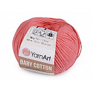 Knitting Yarn Baby Cotton 50 g - coral light