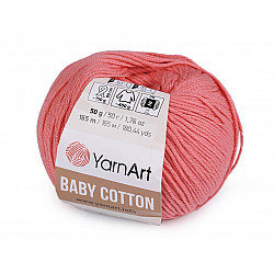 Knitting Yarn Baby Cotton 50 g - coral light