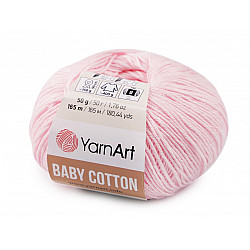 Knitting Yarn Baby Cotton 50 g - light pink