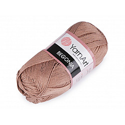 Cotton Knitting Yarn Begonia 50 g - brown venison