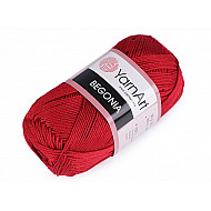 Cotton Knitting Yarn Begonia 50 g - red strawberry