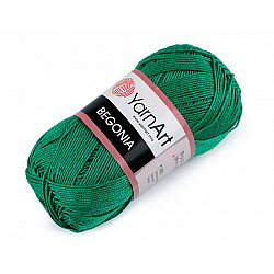 Cotton Knitting Yarn Begonia 50 g - pastel green - dark