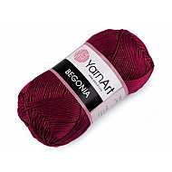 Cotton Knitting Yarn Begonia 50 g - pink-purple