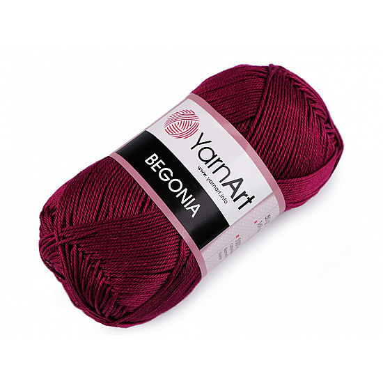 Cotton Knitting Yarn Begonia 50 g - pink-purple