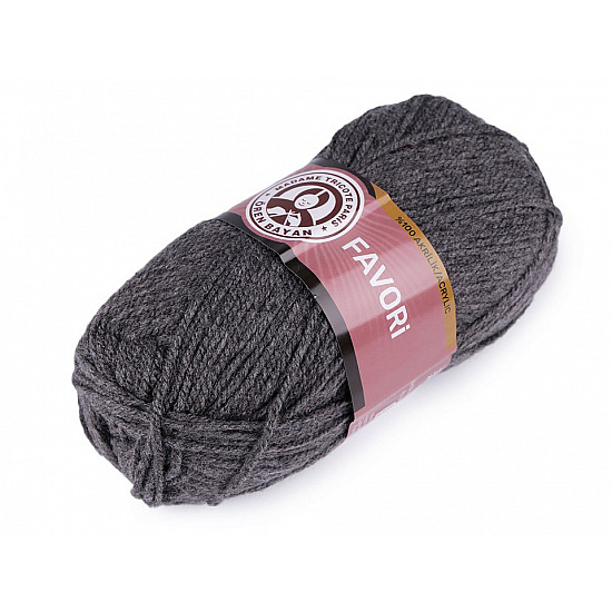 Knitting Yarn Favori 100 g - gray - dark