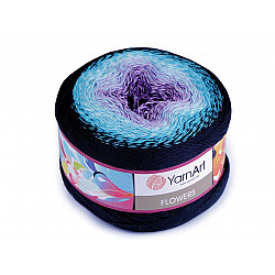 Knitting Yarn Flowers 250 g, blueberry