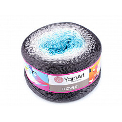 Knitting Yarn Flowers 250 g, blue azure