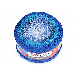 Knitting Yarn Flowers 250 g, jaspis blue ocean