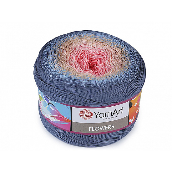 Knitting Yarn Flowers 250 g, salmon