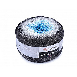 Knitting Yarn Flowers Moonlight 260 g, azure blue