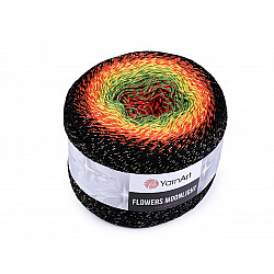 Knitting Yarn Flowers Moonlight 260 g, orange