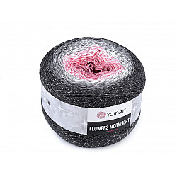 Knitting Yarn Flowers Moonlight 260 g, pink middle