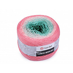 Knitting Yarn Flowers Moonlight 260 g, turquoise