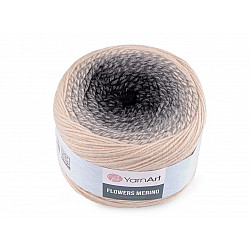 Knitting yarn Flowers merino 225 g, lightbeige