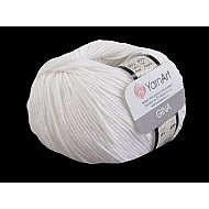 Knitting Yarn Gina / Jeans 50 g - white